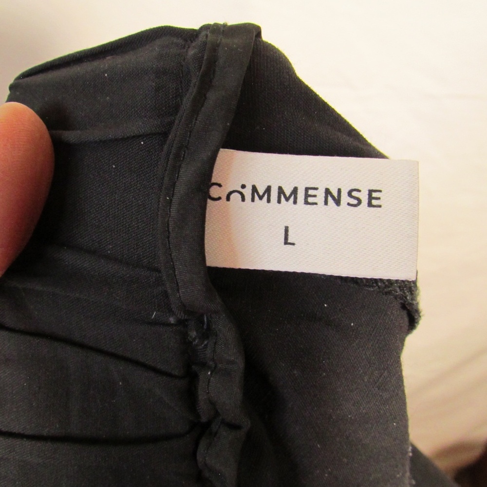 Commense Solid Black Wide Leg Pants - image 2